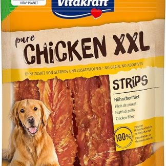 Vitakraft Pure Chicken XXL Strips, Dog Treats, Chicken Fillet, Dog Training Treat, No Added Sugar and Grains (1 x 250 g)
