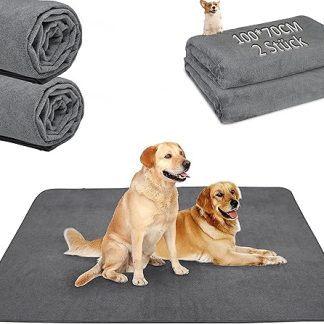 Pack of 2 Puppy Training Pads, Washable Puppy Training Pads, 100 x 70 cm, Quick-Absorbing Pet Hygiene Mat, Reusable Training Pads for Puppies, Old or Incontinent Dogs