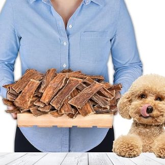 Beef Brew Chew Snacks for Dogs 1 kg (approx. 43-48 Pieces) | Natural Beef Treats | Single Protein | No Raw Skin | Protein Rich | Flat Strips of Beef Hull