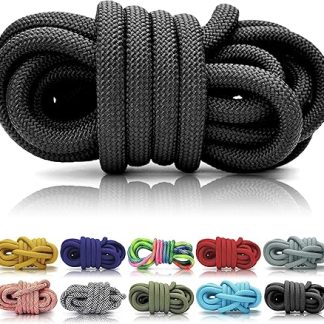 Ganzoo PPM Rope 5 Metres, Rope Dog Lead, Collar, Rigging, Polypropylene Multifilament Rope, 8 mm Thickness, Black