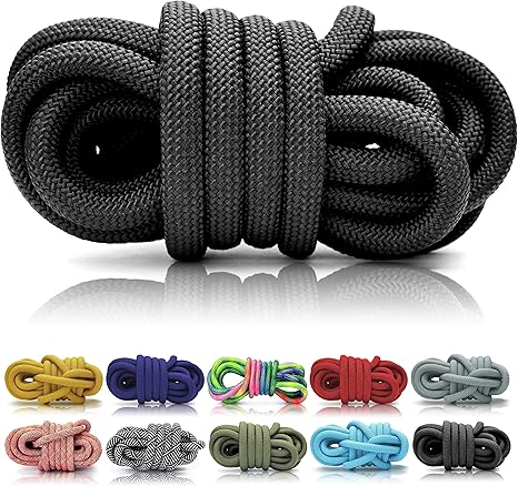 Ganzoo PPM Rope 5 Metres, Rope Dog Lead, Collar, Rigging, Polypropylene Multifilament Rope, 8 mm Thickness, Black
