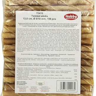 Nobby Twisted Sticks, 13.0 cm/ 9 - 10 mm, 100 Pieces