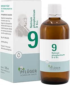 PFLÜGER Schüßler Salts No. 9 Sodium Phosphoricum D6 - 100 мл, капли - Соль для кислотно-щелочного баланса - Без глютена и лактозы