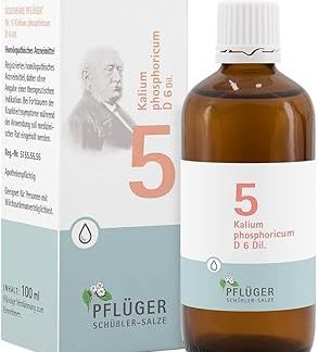 PFLÜGER Schüßler Salts No. 5 Калий-фосфорная соль D6 - 100 мл, капли - Соль для нервов и психики - Без глютена и лактозы