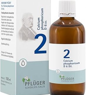 PFLÜGER Schüßler Salts No. 2 Calcium Phosphoricum D6 - 100 мл капли - Соль для костей и зубов - Без глютена и лактозы
