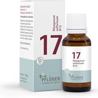 Биохимия Pflüger 17 Manganum Sulfuricum D 12 Gl. 15 г