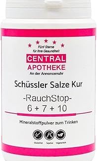 Средство для остановки дыма Schüssler Treatment № 6, 7 и 10 с солями Schüssler - набор солей Schüssler, 225 г.
