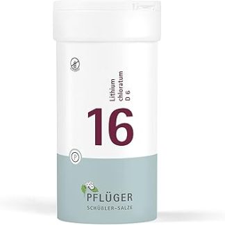 PFLÜGER Schüßler Salts No. 16 Lithium Chloratum D6 - 400 таблеток - Добавка для нервной системы и суставов - Без глютена
