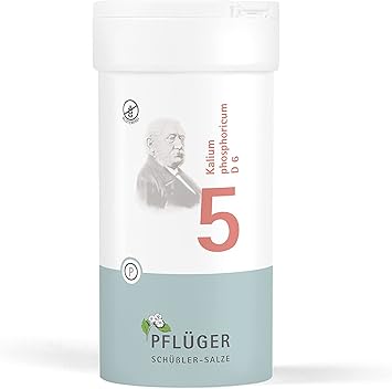 PFLÜGER Schüßler Salts № 5 Калий фосфорикум D6 - 400 таблеток - Соль нервов и психики - без глютена
