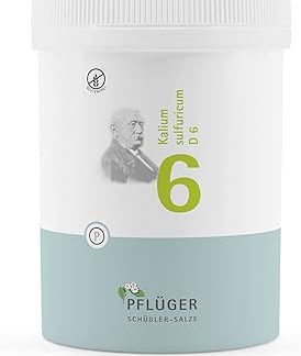 PFLÜGER Schüßler Salts No. 6 Калийсульфуриум D6 - 1000 таблеток - Соль очищения - Без глютена