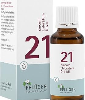 Биохимия Pflüger 21 Zincum Chloratum D 6 капель 30 мл