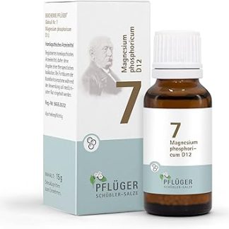 PFLÜGER Соли Шюсслера № 7 Magnesium Phosphoricum D12 – 15 г в шариках – Соль для мышц и нервов – Без лактозы