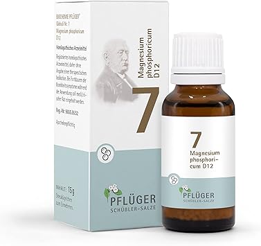 PFLÜGER Соли Шюсслера № 7 Magnesium Phosphoricum D12 – 15 г в шариках – Соль для мышц и нервов – Без лактозы