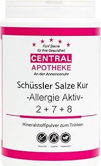 Набор солей Schüssler для лечения аллергии, 2 + 7 + 8, 225 г.