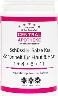 Набор солей Schüssler для ухода за кожей и волосами: 1 + 4 + 8 + 11, 225 г.