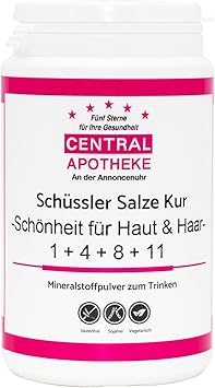 Набор солей Schüssler для ухода за кожей и волосами: 1 + 4 + 8 + 11, 225 г.