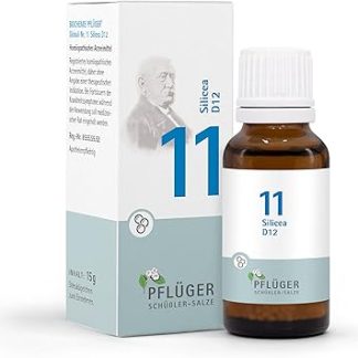 PFLÜGER Schüßler Salts No. 11 Silicea D12 - 15 г в виде шариков - Соль для волос, кожи и соединительной ткани - Без лактозы
