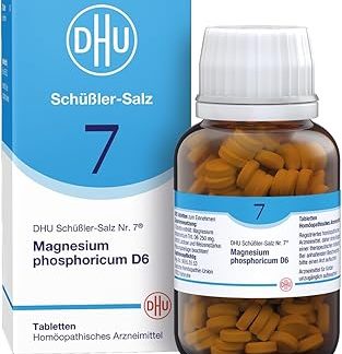 DHU Schuessler Salt No. 7 Magnesium Phosphoricum D6 - Минеральная соль для мышц и нервов - Оригинальный продукт - Экологически чистый, в аптечном стеклянном стакане, упаковка из 420 таблеток