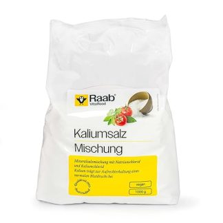 Raab Vitalfood Lownat Соль для снижения артериального давления, веганская, минеральная солевая смесь с калием для поддержания нормального артериального давления, 1 упаковка (1 мешок 1 кг)