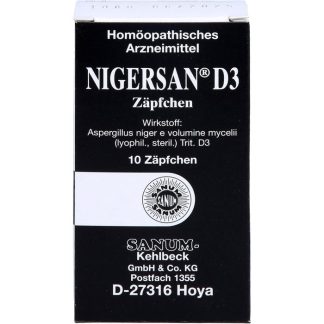 Суппозитории NIGERSAN D 3, 10 шт.