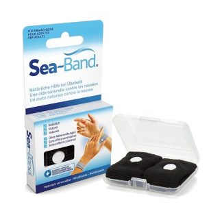 Массажный браслет Sea-Band для взрослых, черный, 1 пара.
