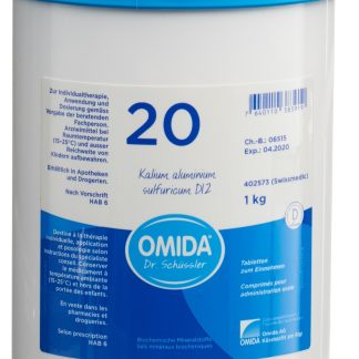 Omida Schüssler Nr20 Калий-алюминиево-серный Таблетка D 12 Ds 1000 г