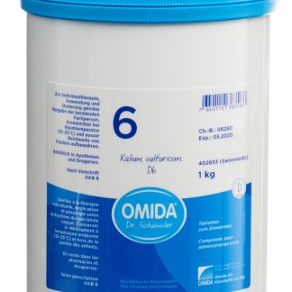 Omida Schüssler Nr6 Калиум серная таблетка D 6 Ds 1000 г