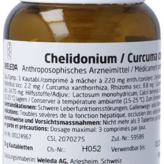 Weleda Chelidonium/Curcuma comp. Жевательные таблетки, 50 г