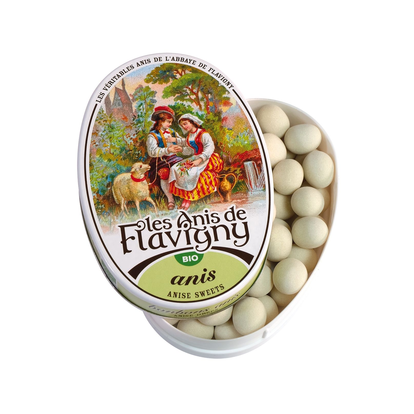Конфеты Les Anis de Flavigny с анисом, органическая коробка, 50 г