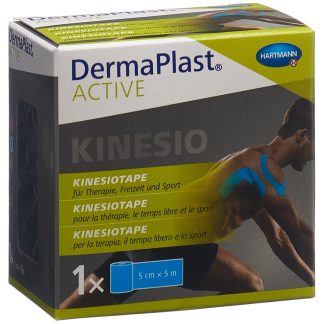 Кинезиотейп DermaPlast Active 5 см x 5 м, синий