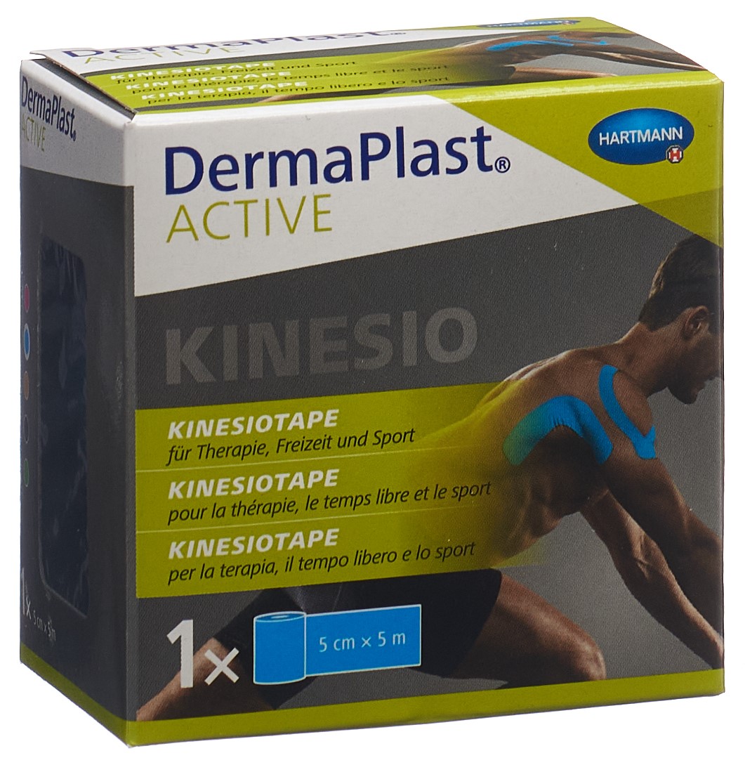 Кинезиотейп DermaPlast Active 5 см x 5 м, синий