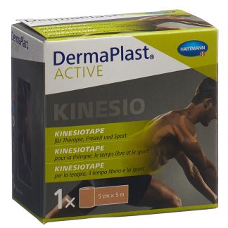 Кинезиотейп DermaPlast Active 5 см x 5 м, телесного цвета