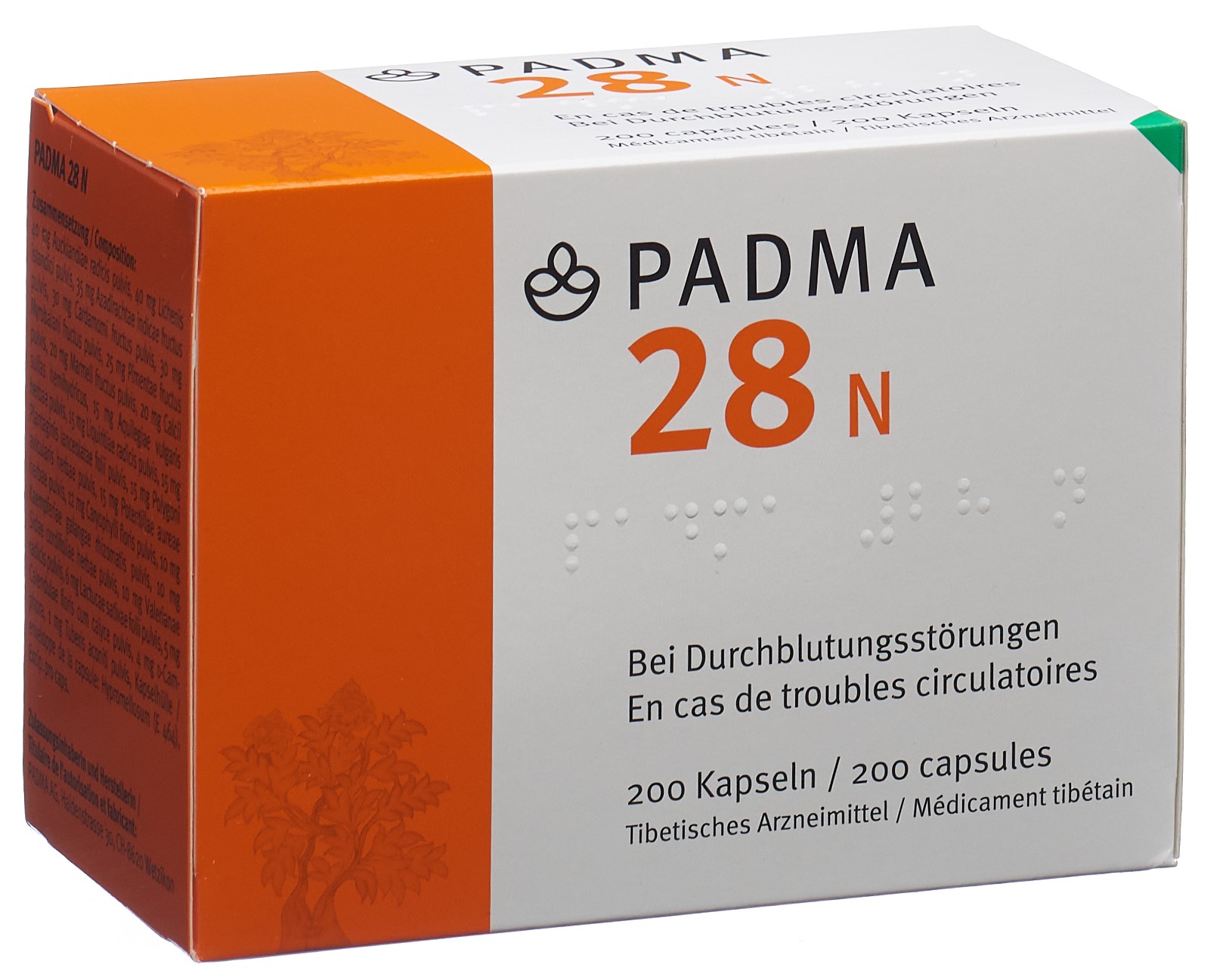 Капсулы PADMA 28 N, 200 шт.