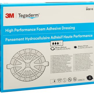 3M Tegaderm Foam HP — пенопластовый компресс 14x17,1 см, клейкая основа, 5 штук